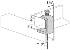 Channel single-end I-Beam clamp