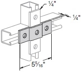 Three-hole offset plate connection