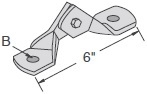 Two-hole hinge connector
